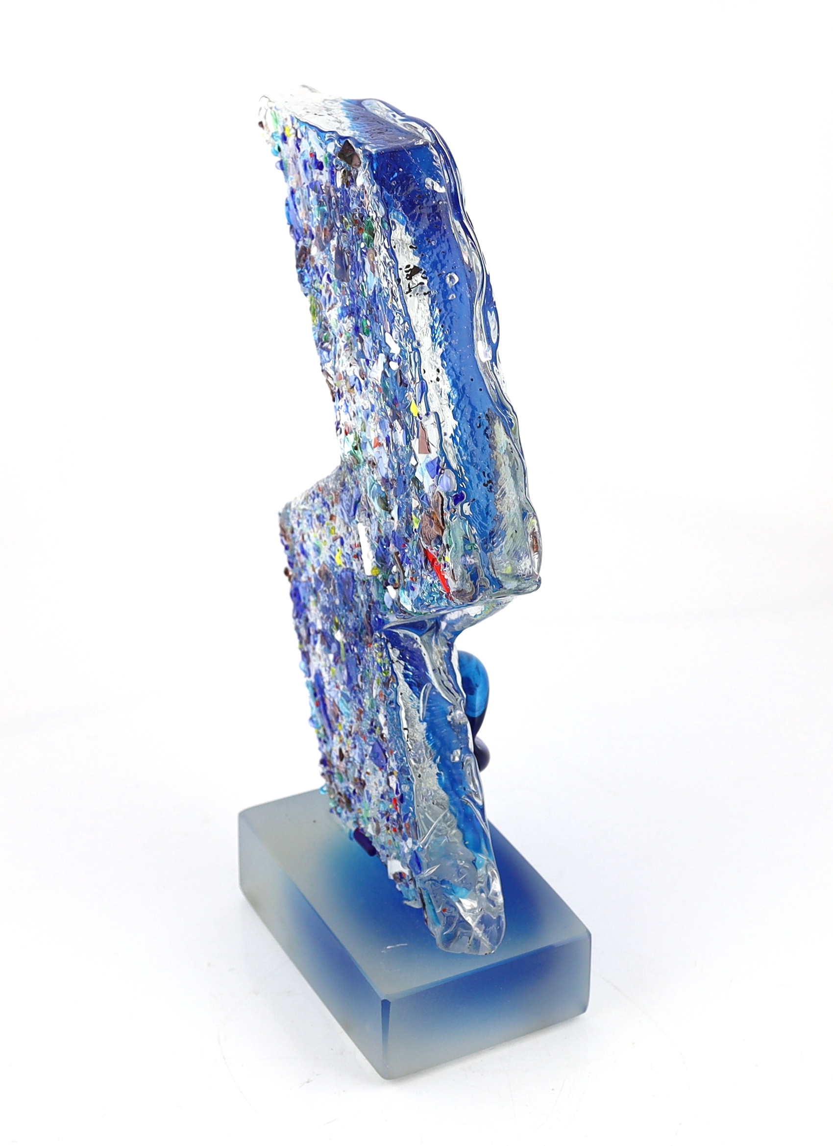 A Murano glass abstract model of a leaping fish